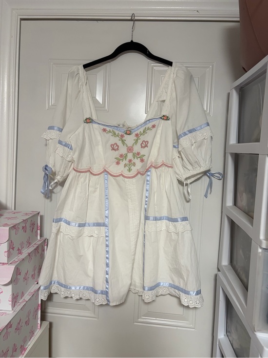 For Love And Lemons Dresses & Skirts - For Love & Lemons Meadow Embroidered Mini Dress | White | Size M